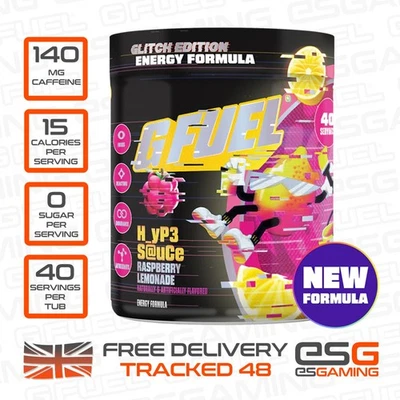 G Fuel Hype Sauce 2.0 Tub | Energy Drink Powder | 40 Servings | UK | GFUEL