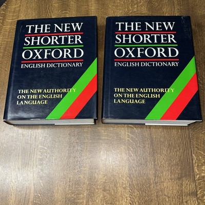 New Shorter Oxford English Dictionary Thumb Index Edition 2 Books A-M N-Z vgc 