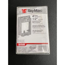 TayMac 1-Gang 4-Outlets 1/2 in Threaded Weatherproof Extension Ring, Gray