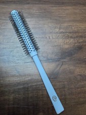 Vtg Goody Round Brush Blow Styling Square Grip Ball Tip Bristles Light Blue 1988