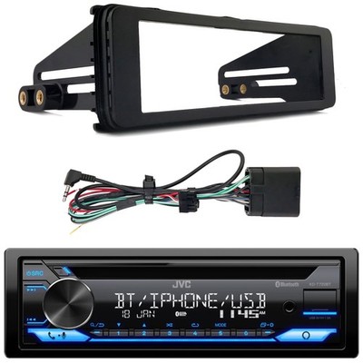 JVC KD-T720BT Single Din AM/FM CD Receiver, 1998-2013 Harley Radio Install Kit