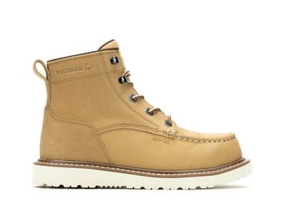 Wolverine Women's Trade Wedge Unlined 6'' Composite Toe Work Boot- Sand-Size 9.5w