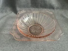 VINTAGE JEANNETTE Depression Glass Pink 6" Square 6” Bowl Adam 1930s