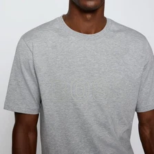 HUGO BOSS Gray Stretch Cotton REGULAR Fit mens T-shirt X-LARGE