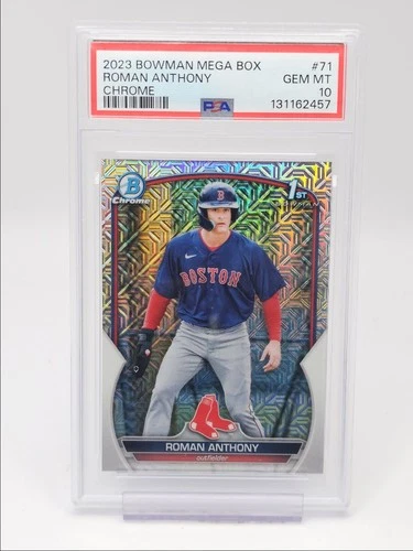 ROMAN ANTHONY 2023 BOWMAN CHROME MEGA BOX 1ST REFRACTOR GEM MT PSA 10 Q2283