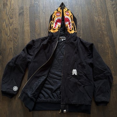 Bape Tiger Quilted Work Jacket Full Zip A Bathing Ape 2XL