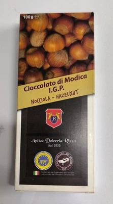 CIOCCOLATO DI MODICA NOCCIOLA ANTICA DOLCERIA RIZZA DAL 1935 100 G