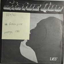 Status Quo Lies Vinyl Record 7" VG+/VG QUO4 1980