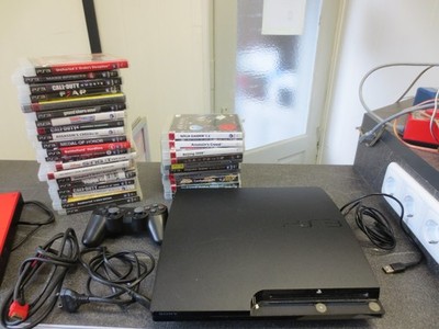 Sony PlayStation 3 Slim 120GB + 1xController + 30 Spiele PS3 cech-2004a
