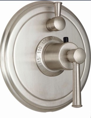California Faucets TO-TH1L-48-PN 6'' Round Thermostatic Trim POLISHED NICKEL