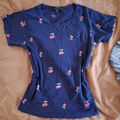 Jcrew Women's Navy and Blue T-shirt
