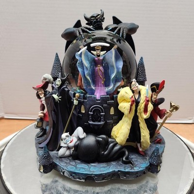 Disney Villains Grim Grinning Ghosts Ursula Hook Cruella Jafar Snow globe