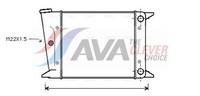 AVA Clever Choice MotorküHler WasserküHler VN2002 FüR Scirocco 17 53 VW 155 Golf