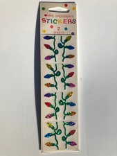 Vtg Mrs Grossman’s Stickers Christmas Sparkle Light Bulbs Prismatic Foil 1998