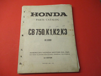 #ad #ad OEM ORIGINAL HONDA PARTS CATALOG MANUAL CB750K FOUR $99.99