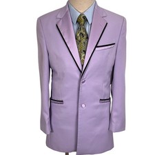 Andrew Fezza Fusion Tuxedo Blazer Mens 36L Purple Formal Prom Jacket Washable