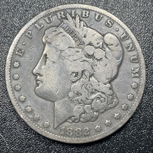 1882 CC Morgan Silver Dollar $1 VG Very Good Details Carson City Dark