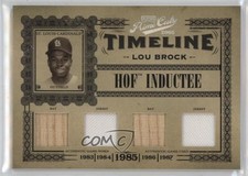 2005 Playoff Prime Cuts Timeline Quad Materials 5/5 Lou Brock #T-14 HOF b8h
