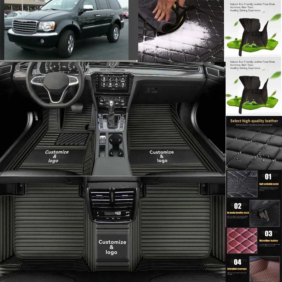 For Chrysler Aspen Car Floor Mats Custom Waterproof Luxury Carpets Auto Liner - Image 3 of 4