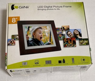 GiiNii Digital Picture Frame 8  Model GH-811P New In Box