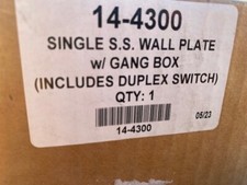 Infratech 14-4300 240v Single In-wall Duplex Stack Switch Stainless Steel