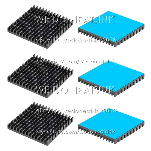 40x40x5mm Slotted Aluminum Heatsink Alloy Cooler for Electronic IC CPU with Tape - Afbeelding 13 van 13