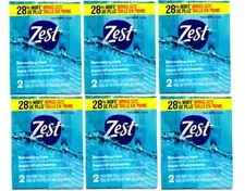 Zest Soap Refreshing Aqua Bath Bars 4.12 Ounce (Pack of 2) - 6 Pack