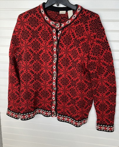 LL Bean Sweater Womens Med. Nordic fair 