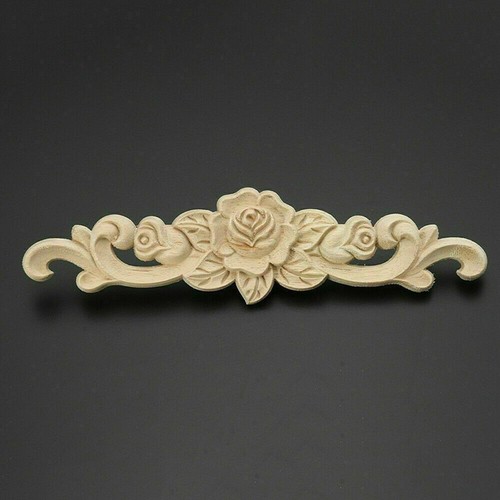 Calcomanía de esquina tallada en madera sin pintar apliques de madera moldura decoración de muebles - Imagen 11 de 13