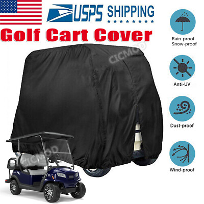 Heavy Duty Waterproof Golf Cart Cover Case 4 Passenger For Club Car EZ Go Yamaha