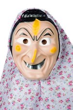 Hexenmaske mit Kopftuch 06