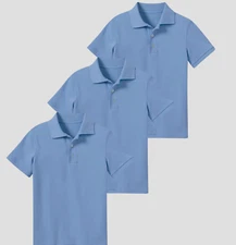 JumpStart 3- pack  Boys' School Uniform Short Sleeve Large (8/10) New BX160