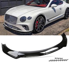 For Bentley Continental Black Front Bumper Lower Lip Splitter Spoiler Body Kit
