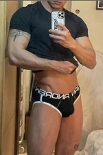 New Men's Sexy Andrew Christian Black CoolFlex Modal Brief w/Show-It Pouch -Gay