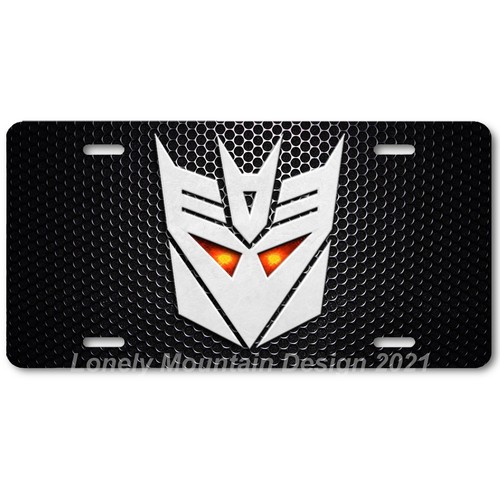 Targa Personalizzata Chevrolet Transformers Decepticon – Alluminio Giallo 6x12 - Foto 1