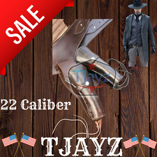 TJAYZ AMERICAN THICK LEATHER COWBOY 22 CAL HOLSTER GUN BELT DROP LOOP RIG SASS