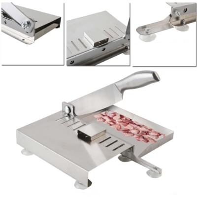 Manual Frozen Meat Slicer Mutton Ham Beef Cutter Cutting Machine Stainless Steel