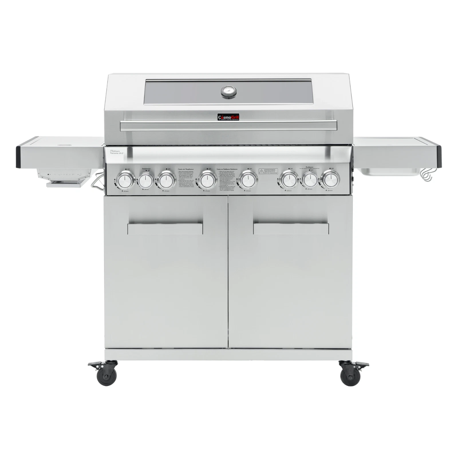 CosmoGrill Platinum YAMARA Gas Grill BBQ 6+2 Stainless Steel Outdoor Barbecue
Opens in a new window