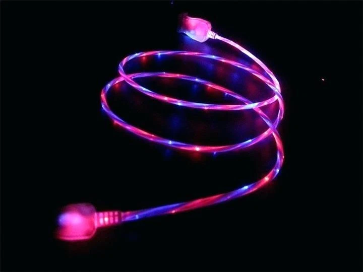 DUAL COLOR LED light power cord charger cable for MICRO USB ANDROID SMART PHONES - Image 4 of 4