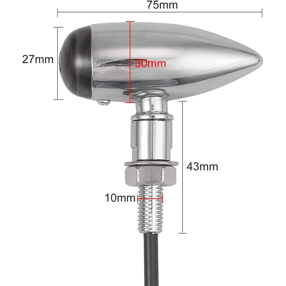 4x Mini luz intermitente ámbar de señal de giro para Triumph Bonneville T120 T100 Foto 3 de 4