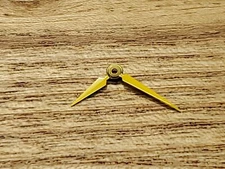 1963 Factory NOS Accutron 214 Spaceview "B" Yellow Painted Lance Hr/Min Hands