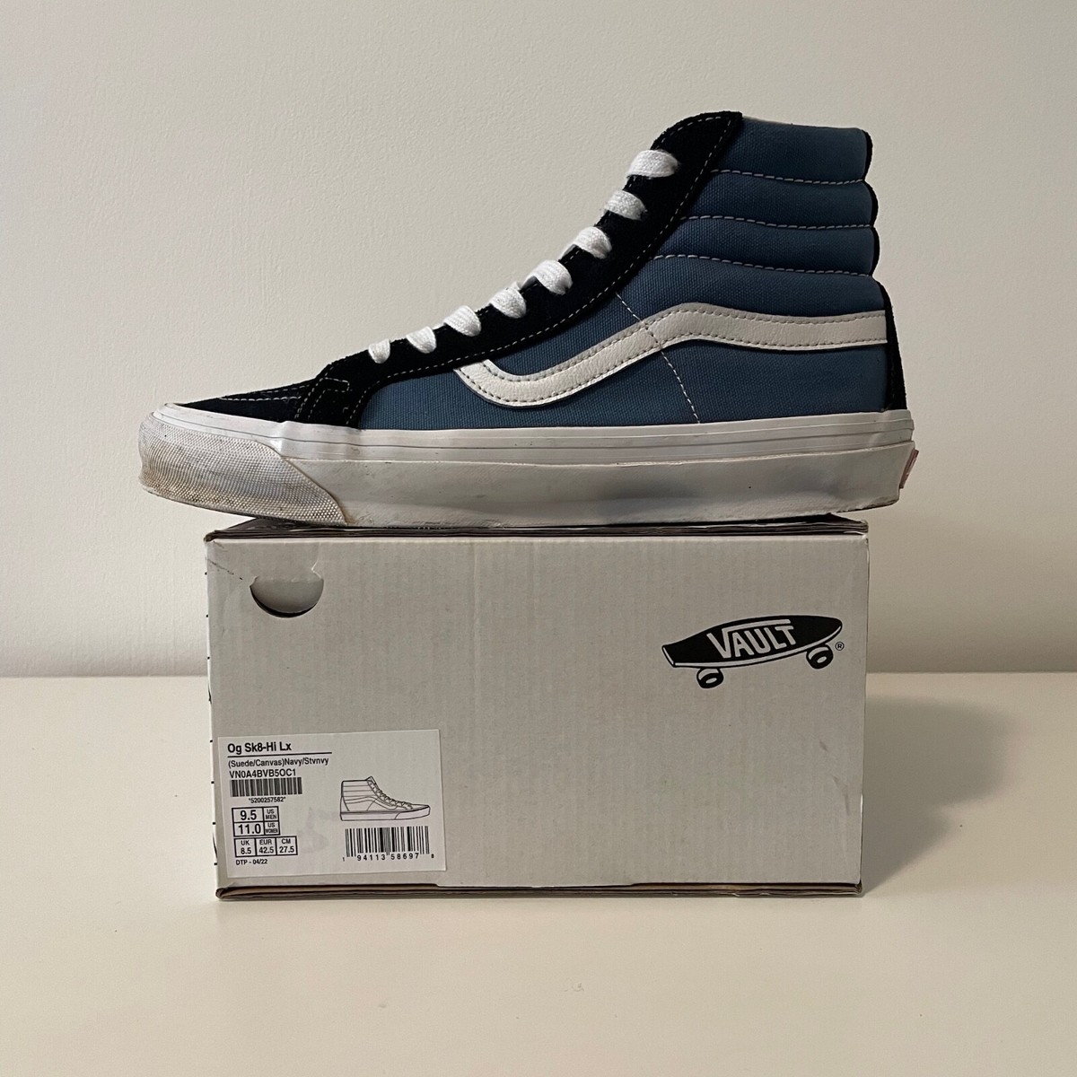 Vans Vault OG Sk8-Hi Lx Navy - US 9.5 | eBay