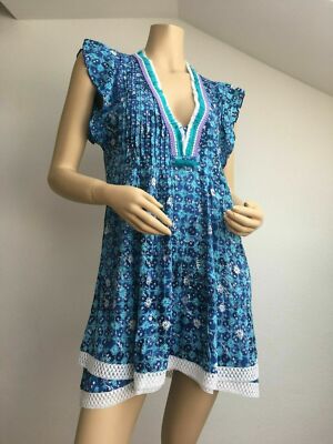 Poupette St Barth Sasha Lace Trimmed Mini Dress  - Size: XS