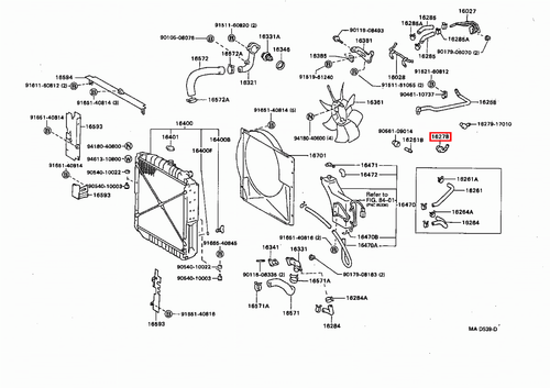 Genuine LandCruiser 80 79 78 75 70 100 76 Series 1HZ 1PZ 1HD Water By-pass Pipe - Picture 17 of 20