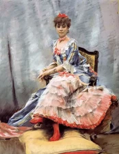 Ｏｉｌ　ｐａｉｎｔｉｎｇ Julius LeBlanc Stewart - portrait of laure hayman nice lady beauty