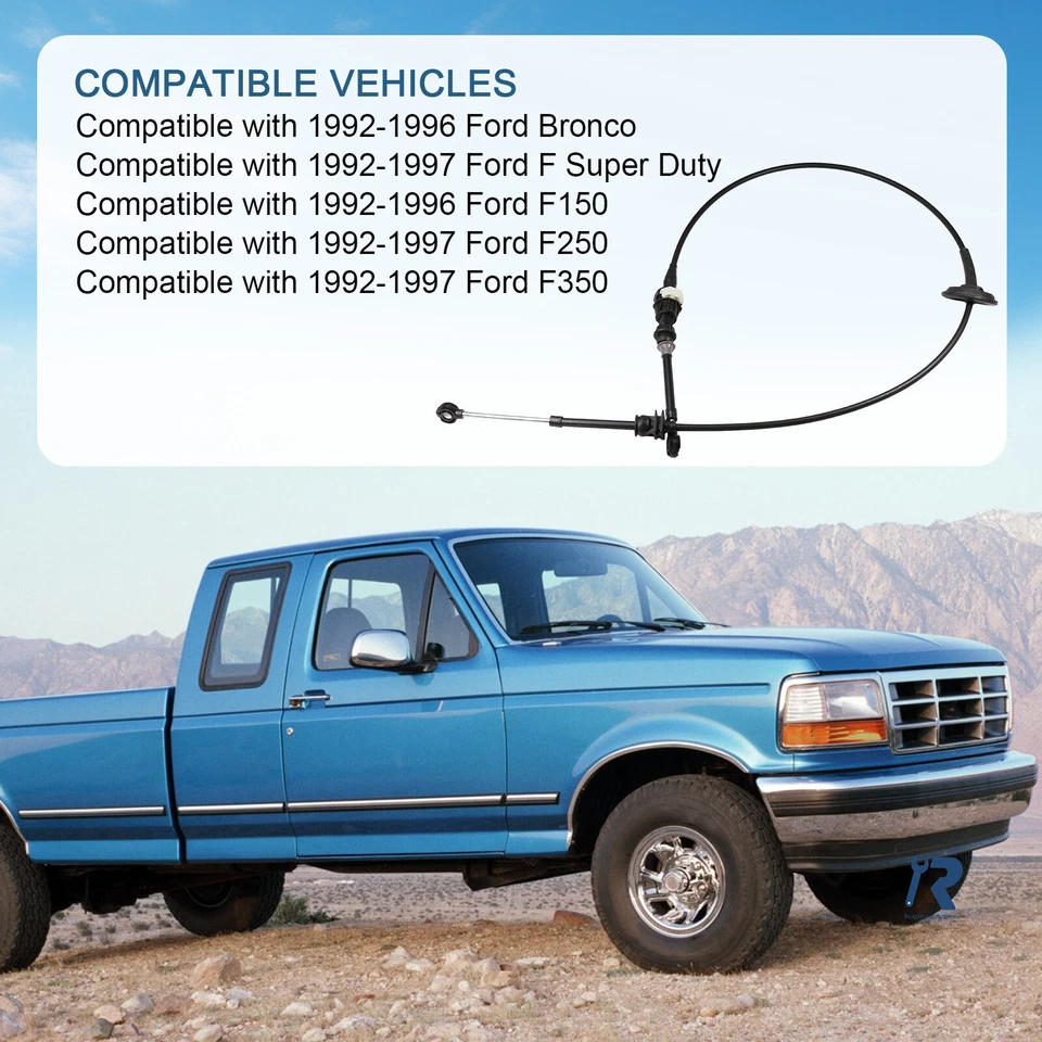 Cabo de câmbio de transmissão automática para Ford F150 250 350 92-96 Bronco 92-97 - Imagem 3 de 4