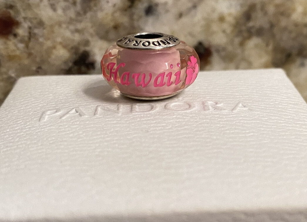 Pandora Authentic Hawaii Exclusive Flower Murano Charm | eBay