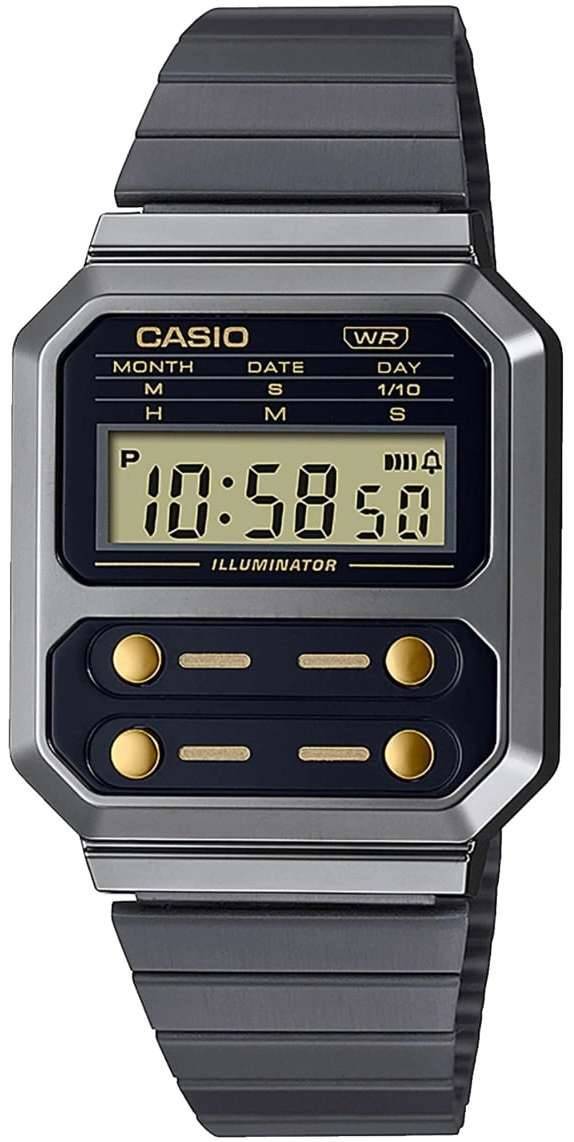Orologio Donna Casio in Acciaio Vintage Multifunzione A100WEGG-1A2EF Grigio