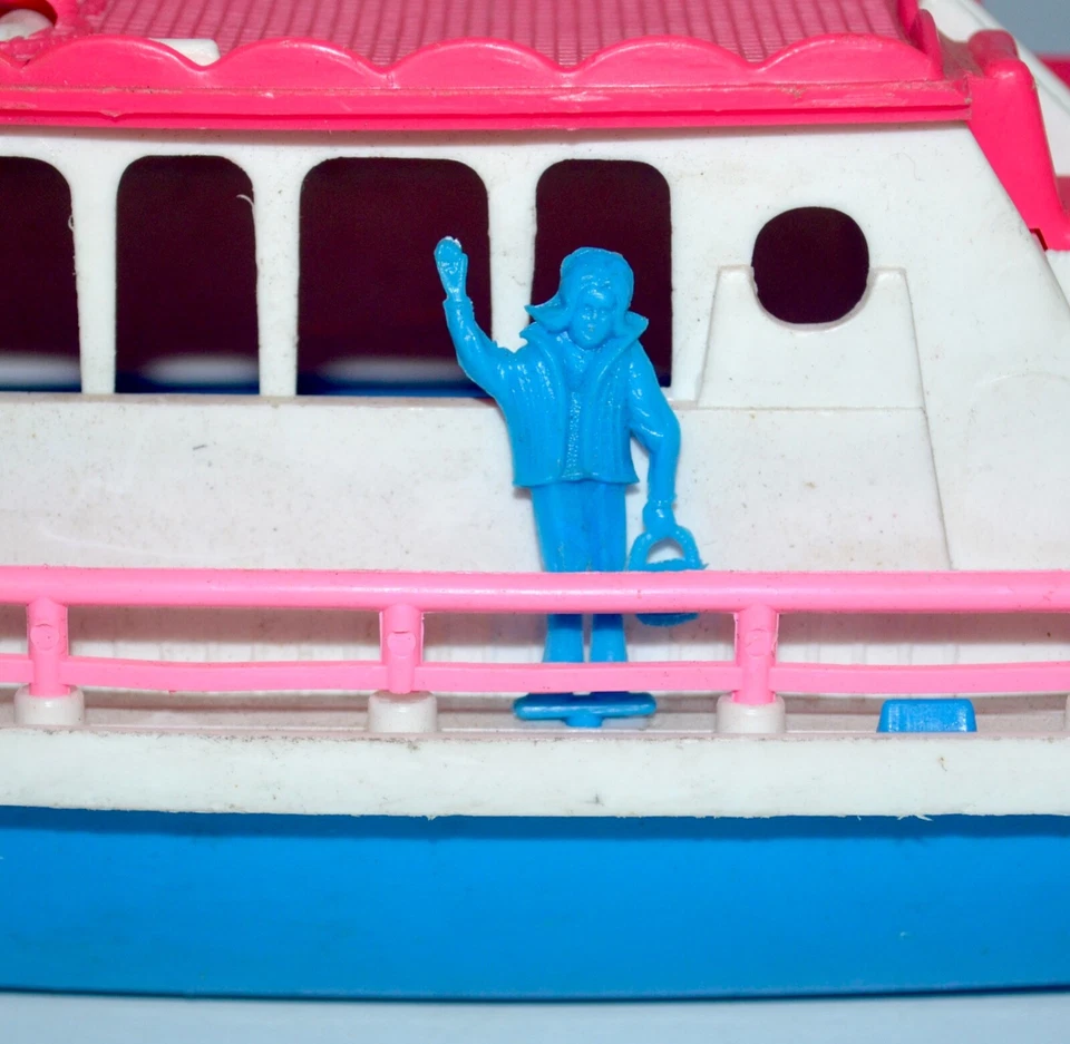 Casa flotante de plástico neón juguetes gay vintage de los años 70 y 80 con pasajero Foto 2 de 4