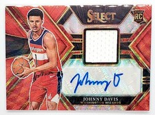 2022-23 Panini Select Johnny Davis Red Wave RPA Rookie Patch Auto #RJA-JDV